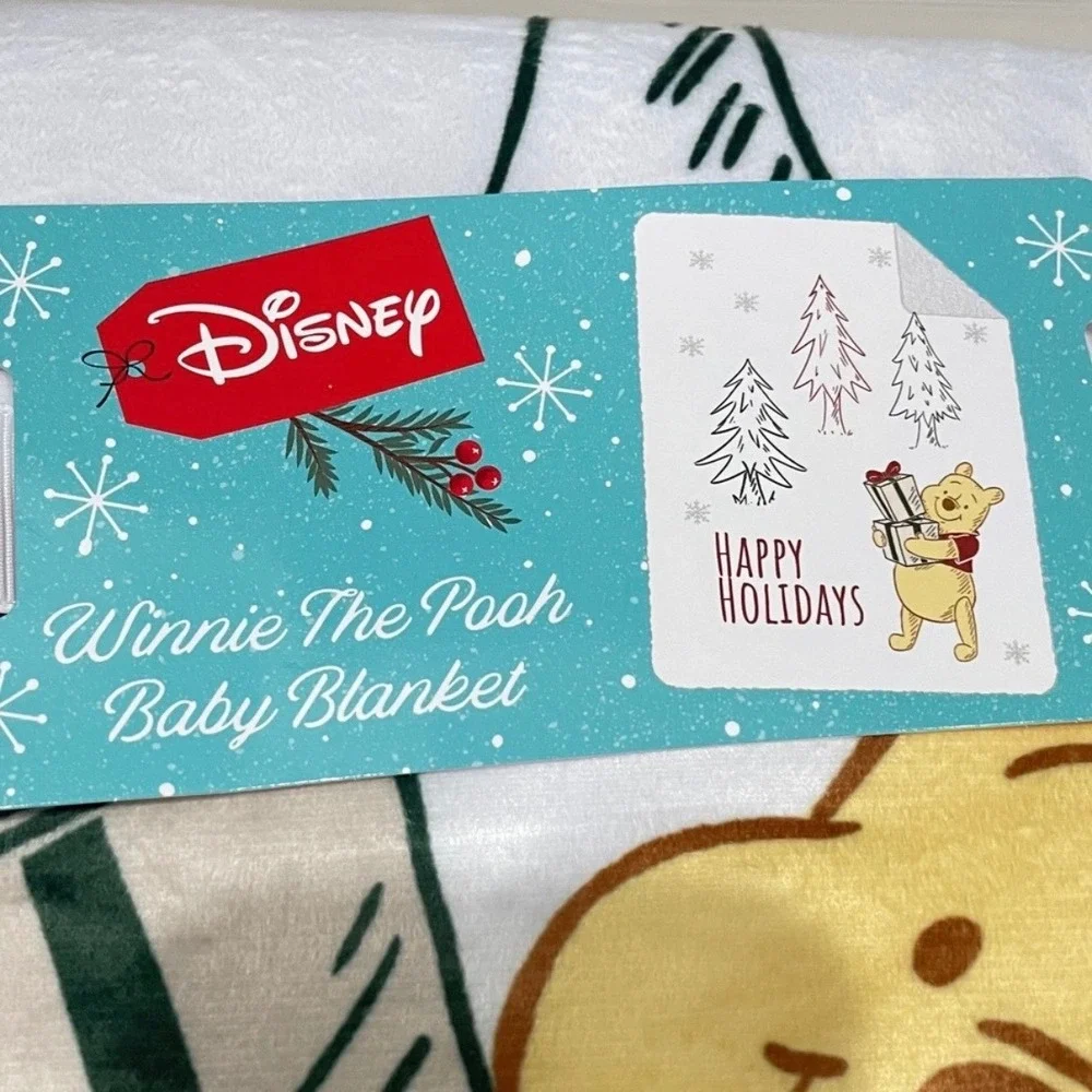 NEW Disney Winnie The Pooh Baby Sherpa Blanket Set Halloween Christmas Fall